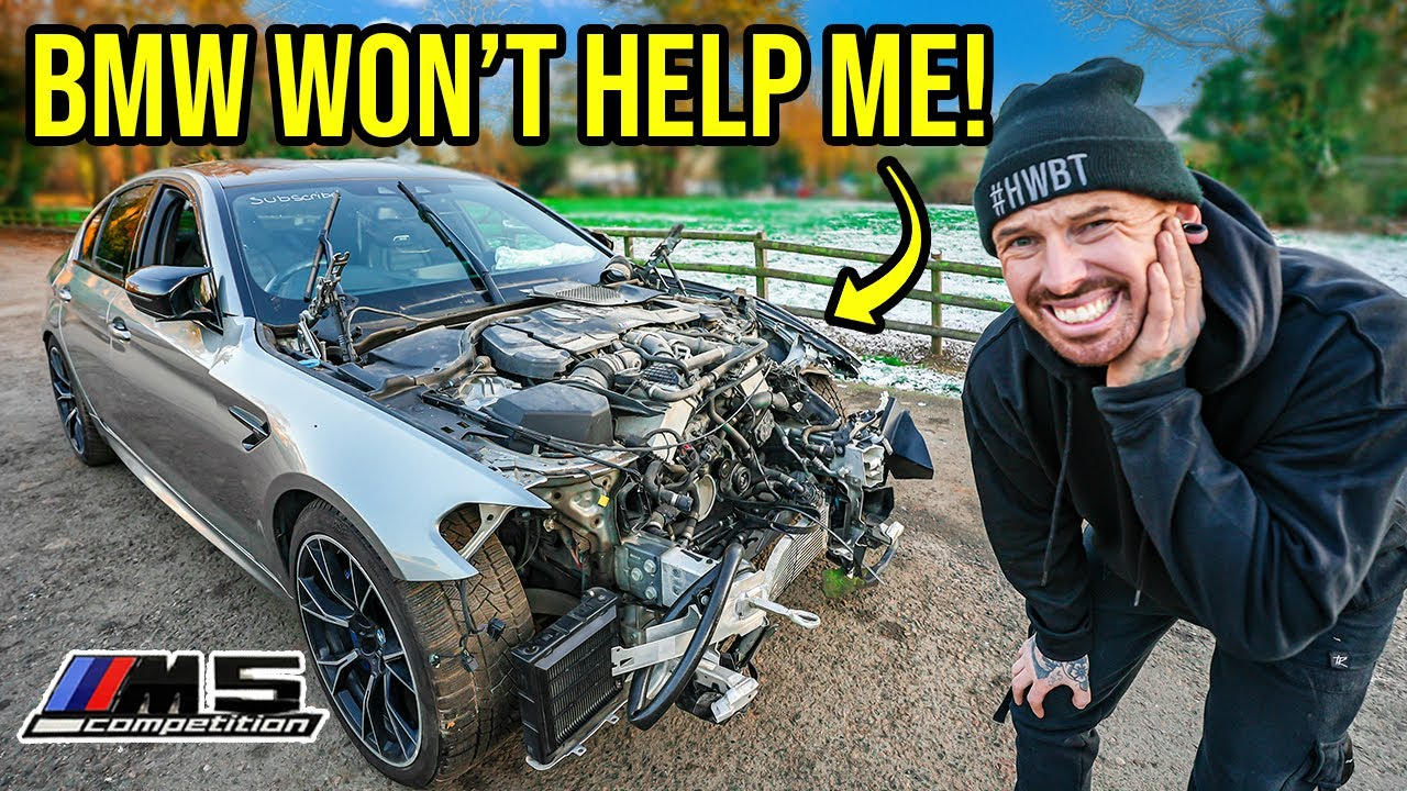 BMW M5 Competition — damaged